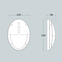 Globe Danzi VE gris opal E27