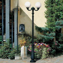 Globe Ricu Bisso/G300 2L Noir Opal E27 Led Fil