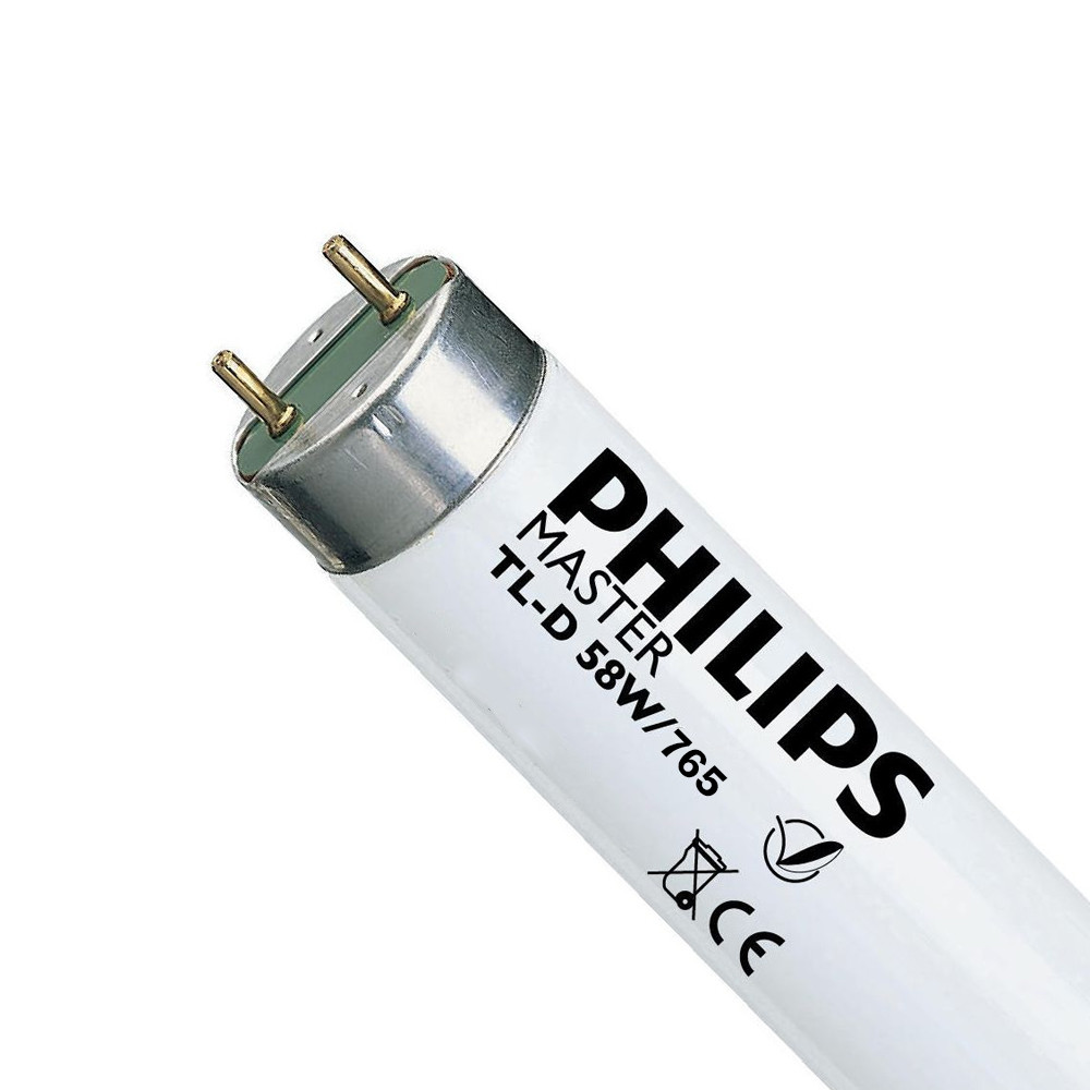 Tube Fluorescent TL-D 58W/765 – 150 cm – Blanc Chaud - Philips