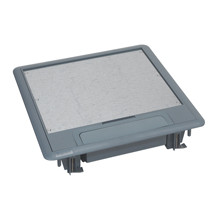Boîte de sol hauteur réduite 50mm pour plancher technique ou chape béton avec couvercle