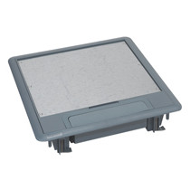 Boîte de sol hauteur réduite 50mm pour plancher technique ou chape béton avec couvercle