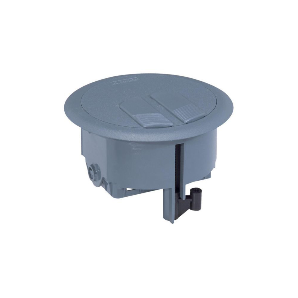 Boîte de sol 3 modules à équiper d'une prise 2P+T 2 modules et 1 prise RJ45 1 module Mosaic - gris RAL7031