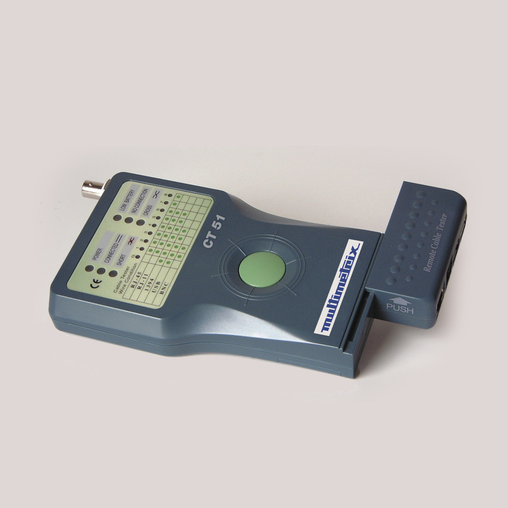 Testeur de câbles : RJ-11, RJ45, USB, 1394, BNC