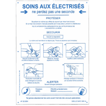 Pancarte "Soins aux électrisé"
