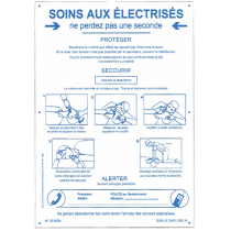 Pancarte "Soins aux électrisé"