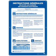 Affiche Alumétal™ consignes de sécurité "INSTRUCTIONS GÉNÉRALES"