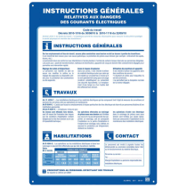Affiche Alumétal™ consignes de sécurité "INSTRUCTIONS GÉNÉRALES"