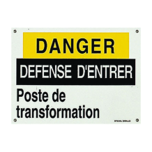 Pancarte « Danger - Défense d’entrer - Poste de transformation »