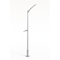 Candelabre metropoli H10m T60 avec simple crosse celanova S1,5m ET R.A 0.8m T60  et embasse torino D200 H1M- PP