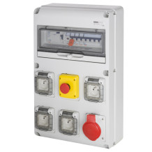 FR60155N| Coffret de chantier 4x230V-16A + 1x400V-32A + arrêt d'urgence