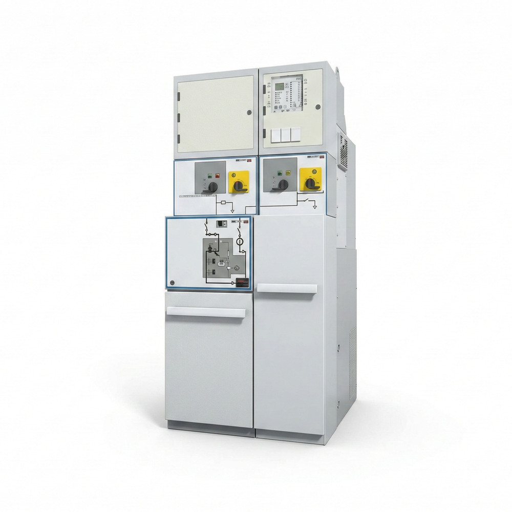 Cellule GIS 24kV HN 12-5kA-1s CGMCOSMOS-DDB (DM2) Disjoncteur Depart Barres Double Sectionnement Manuelle D.E