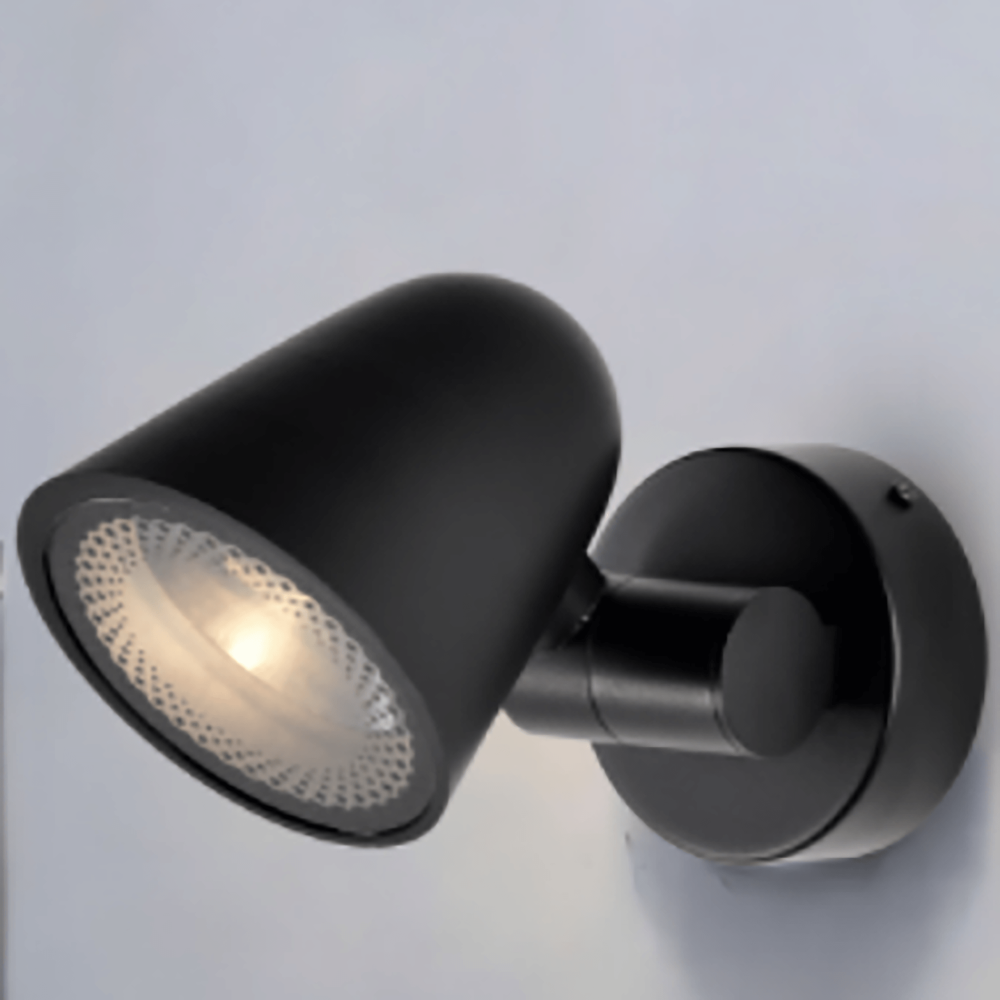 Applique murale LED 17W IP65 noir 3000K 170×120×110 mm angle 40°