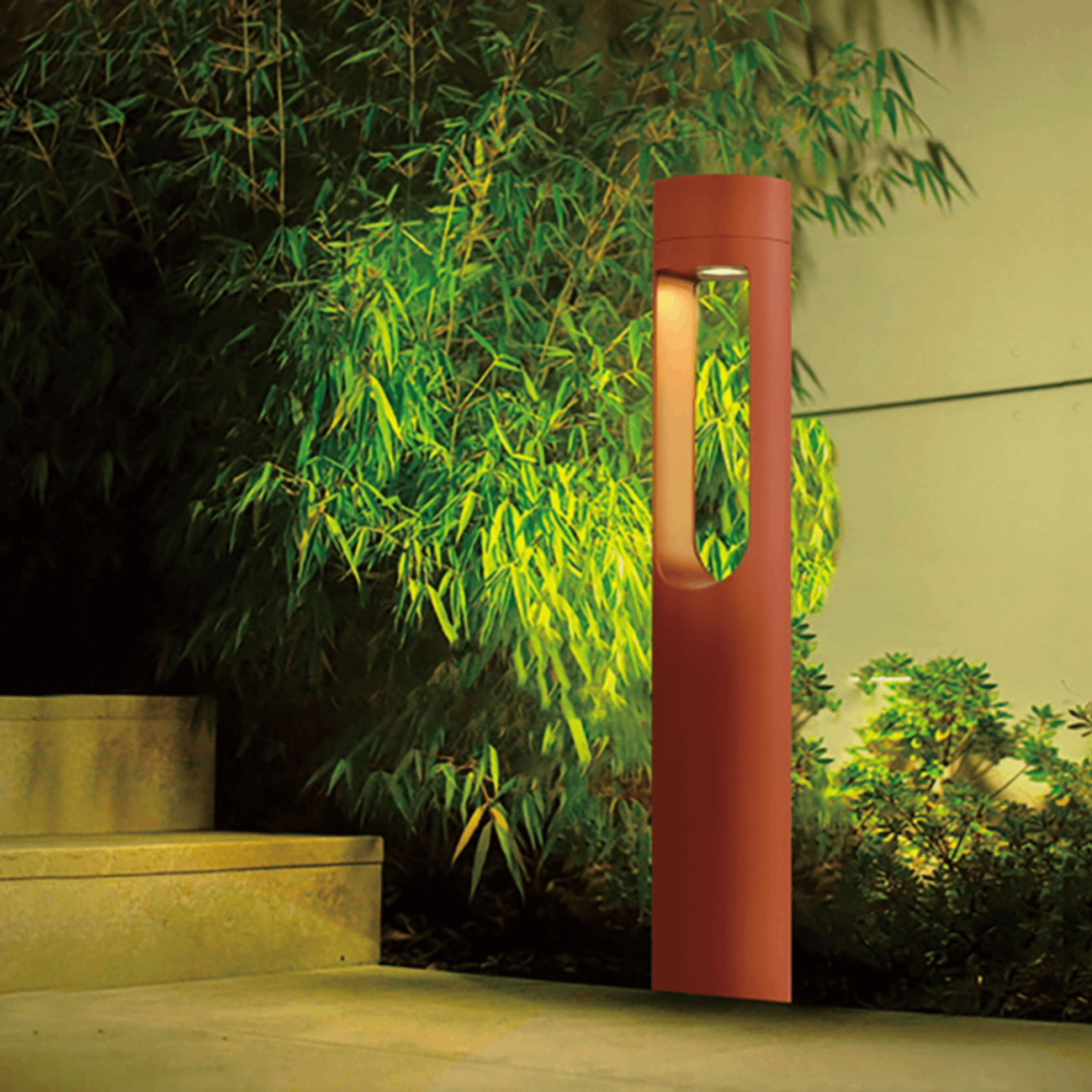 Lampe de jardin LED 12W IP65 noir 3000K Ø100×H900 mm