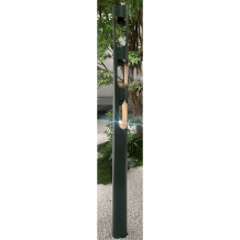 Lampe de jardin LED 25W IP65 tout noir 3000K Ø100×H1600 mm