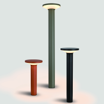 Lampe de jardin LED 12W IP65 noir 3000K Ø200×H600 mm