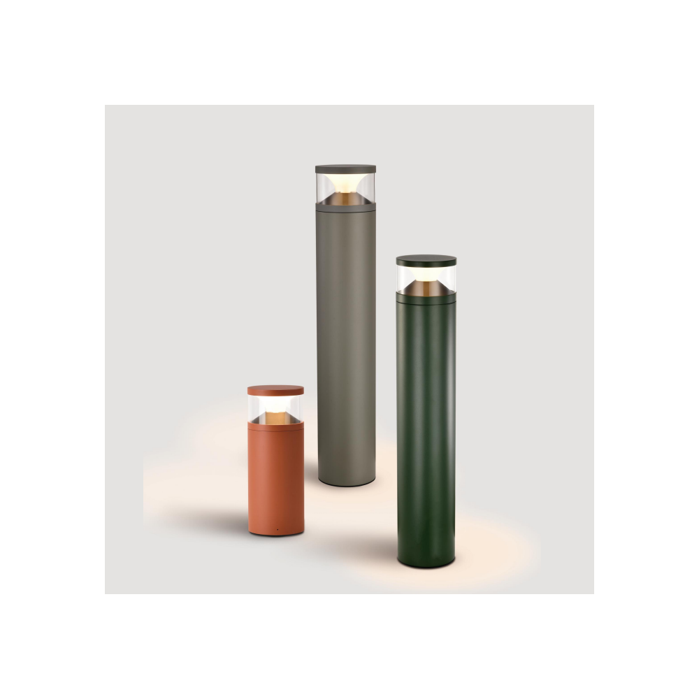 Lampe de jardin LED 12W IP65 noir 3000K Ø154×900 mm