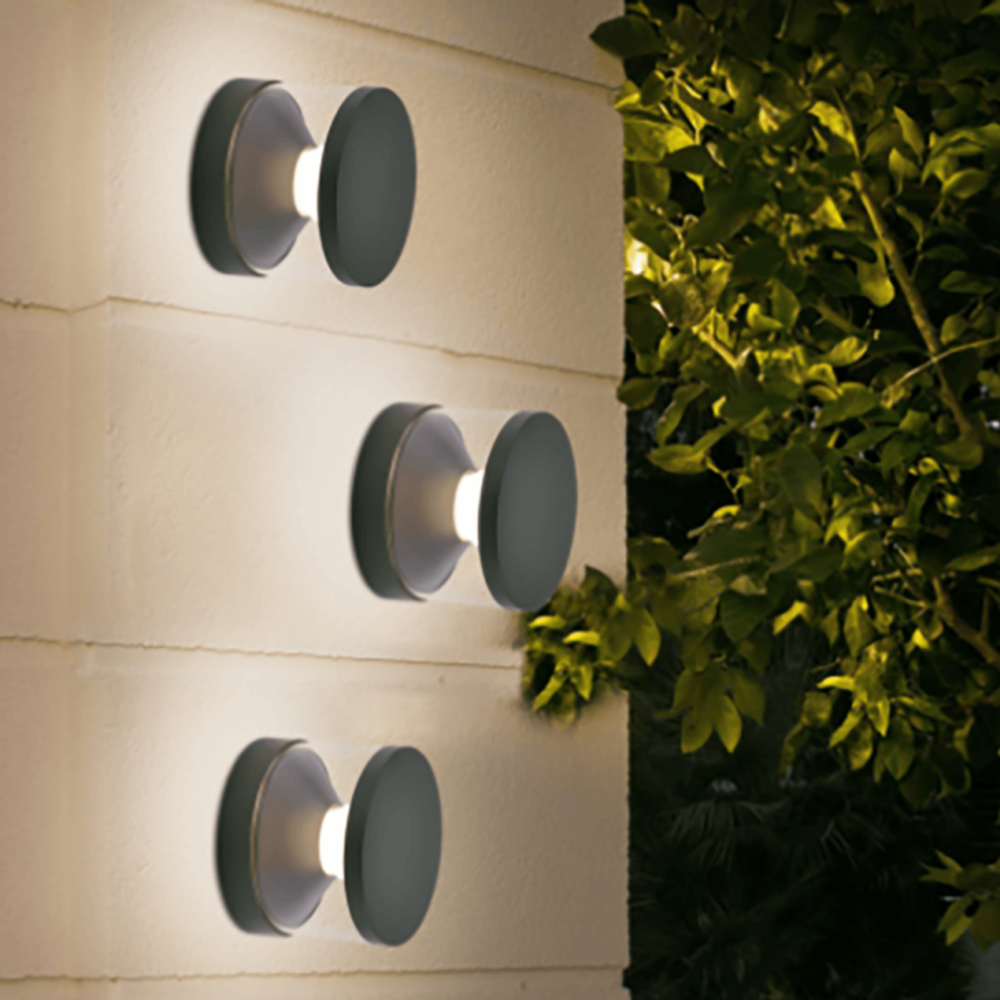 Applique murale LED 17W IP65 noir 3000K L155×W120×H155 mm