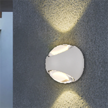 Applique murale LED 4W×2 IP54 noir 3000K 100×100×H90 mm