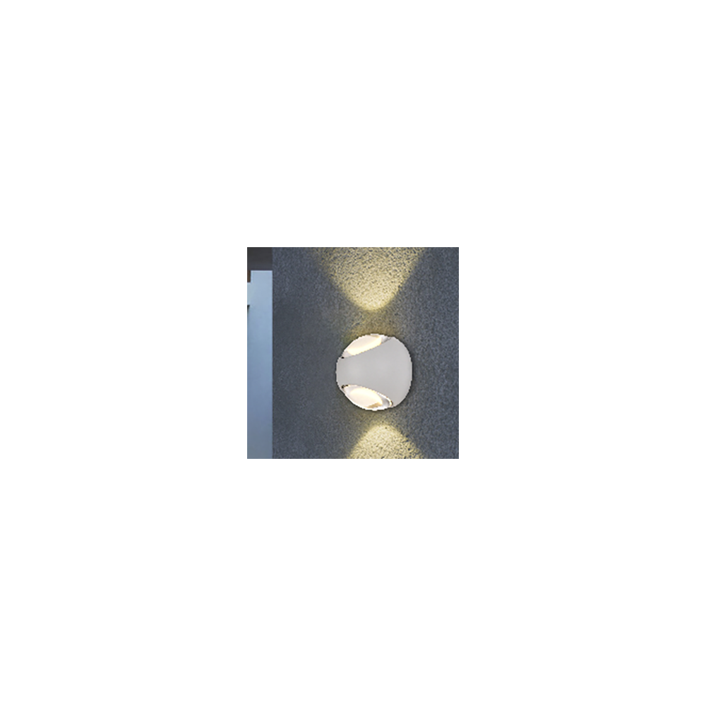 Applique murale LED 4W×2 IP54 noir 3000K 100×100×H90 mm