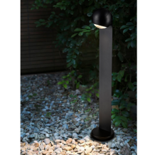 Lampe de jardin LED 3W IP65 noir 3000K Ø120×H700 mm