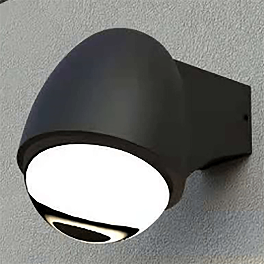 Applique murale extérieure LED 5W IP54 noir 3000K 100×90×H130 mm