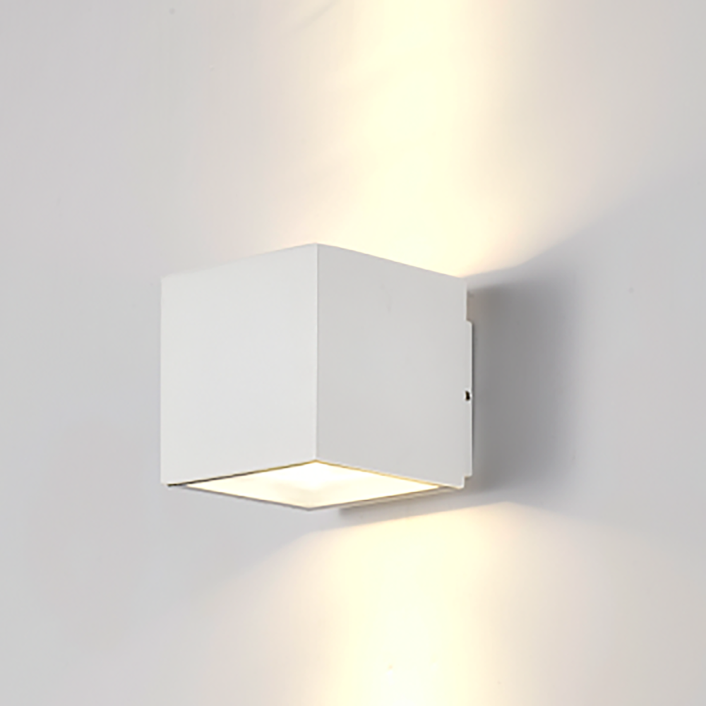 Applique murale extérieure LED 12W IP54 noir 3000K L115×W100×H100 mm