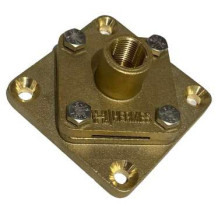 Base de fixation pour pointe paratonnerre, compatible avec un feuillard de 25 × 3 mm, en alliage de cuivre