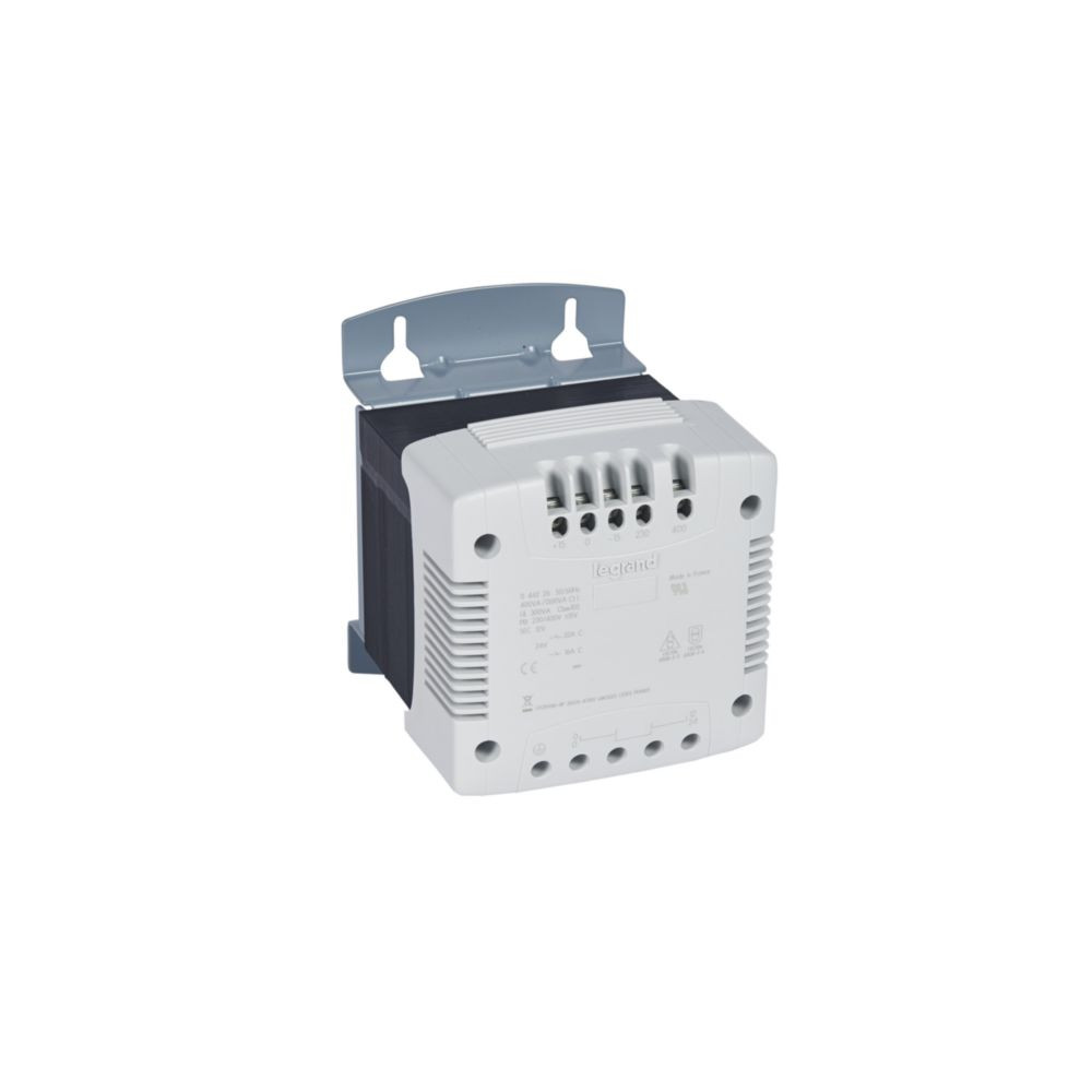 Transformateur de commande et sécurité à connexion à vis primaire 230V à 400V et secondaire 24V~ - 1000VA