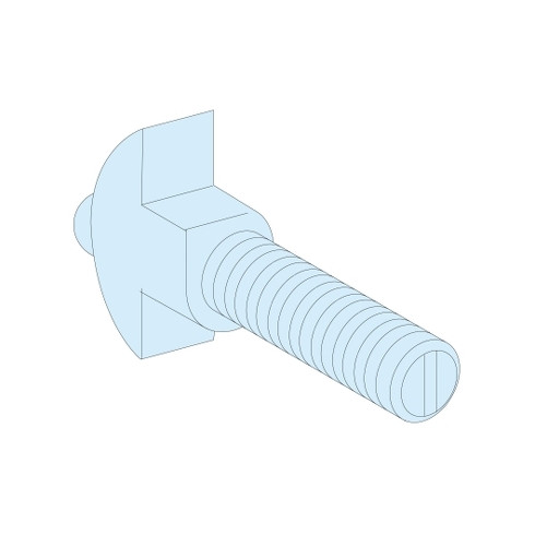 Boulons cosses, vis+écrous+rondelles, pour connexion au rail M8x25 (20 pièces) - LVS04766