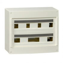 PRA10266W|Pragma - coffret en saillie 2 rang.24 modules - 125A - sans porte - blanc