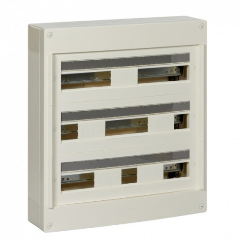 PRA10267W - Pragma - coffret en saillie 3 rang.24 modules - 160A - sans porte - blanc