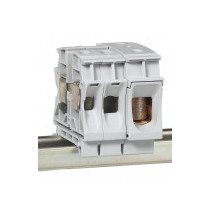 LEG037164 - Bloc de jonction de passage à vis Viking3 avec 1 jonction 1 entrée 1 sortie section 16mm² - pas 12mm - gris