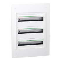 LVSXS318- PrismaSeT XS - Coffret encastré 3 rangées 18 modules - sans porte