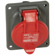 Prise Fixe Hypra IP44 16A - 380V~ À 415V~ - 3P+T - Plastique