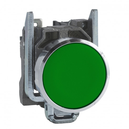 XB4BA4322 - Harmony XB4 - bouton poussoir à impulsion - Ø22 - vert - 1F - vis étrier