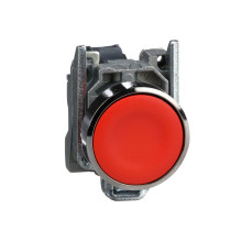 XB4BA4322 - Harmony XB4 - bouton poussoir à impulsion - Ø22 - rouge - 1O - vis étrier