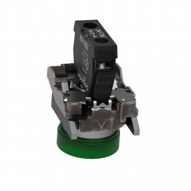 XB4BVG3-  voyant lumineux DEL - Ø22 - vert - 120V - vis étrier - Harmony XB4