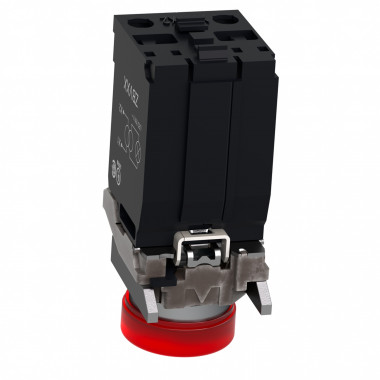XB4BV34-  voyant lumineux DEL - 022 - rouge - 120V - vis étrier - Harmony XB4
