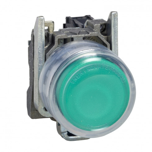 XB4BP383B5EX- Harmony XB4 - bouton poussoir impulsion - Ø22 - vert - 1F - 24V - vis étrier