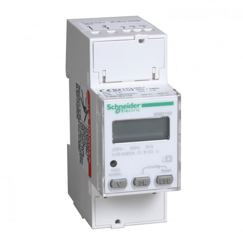 Acti9 iEM - compteur d'énergie mono - 63A - multi-tarif - Modbus - MID