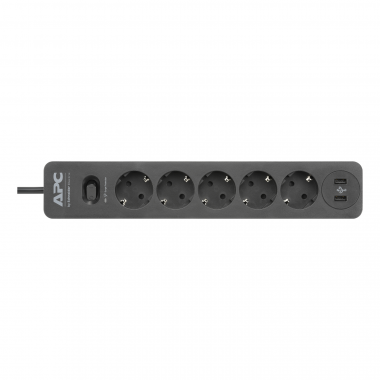 Multiprise APC Essential SurgeArrest 5 Prises 2 Ports USB Noir 230V Allemagne