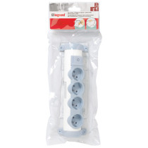 Bloc multiprise avec bloc de prises pivotant - 4 prises de courant et interrupteur de voyant - à raccorder