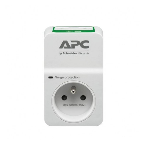 Prise  SurgeArrest parasurtenseur 1 prise FR 10A - 2 USB  - APC Schneider Electric