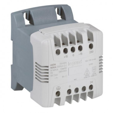 Transformateur de commande et sécurité à connexion automatique primaire 230V à 400V et secondaire 24V~ - 40VA