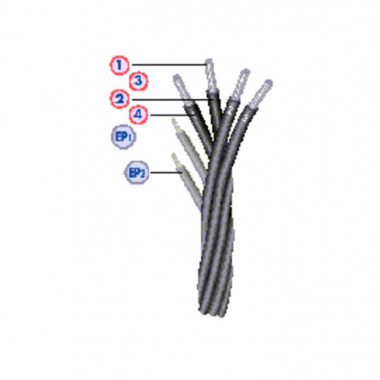 Câble Torsades Aérien en Aluminium  PRC  3x50 + 54,6 + 16mm²