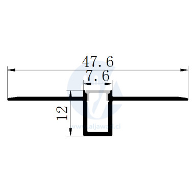 Profilé flexible Aluminium à led 47.6x5.6x12 - Longueur 3m en saillie dans un coin mural - PXG-310