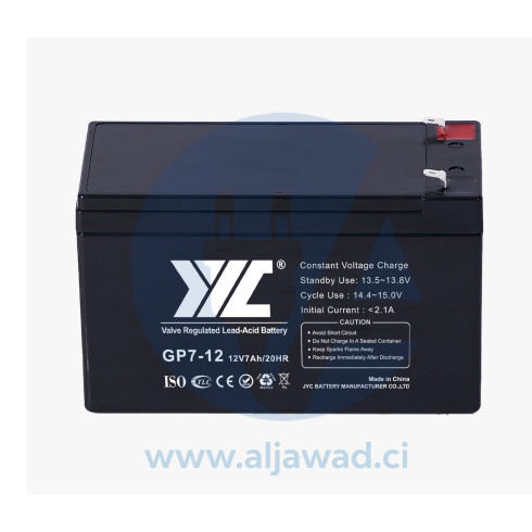 Batterie AGM 12V 7Ah - GP7-12 JYC BATTERY