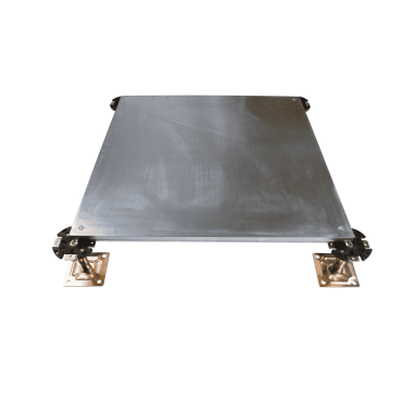 Plancher Technique surélevé avec âme en bois encapsulée à extrémité verrouillé
