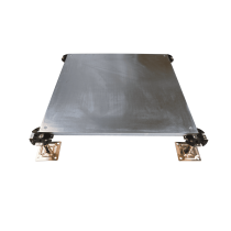 Plancher Technique surélevé avec âme en bois encapsulée à extrémité verrouillé