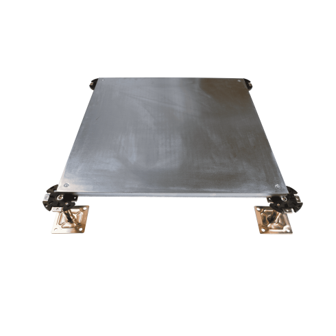 Plancher Technique surélevé avec âme en bois encapsulée à extrémité verrouillé